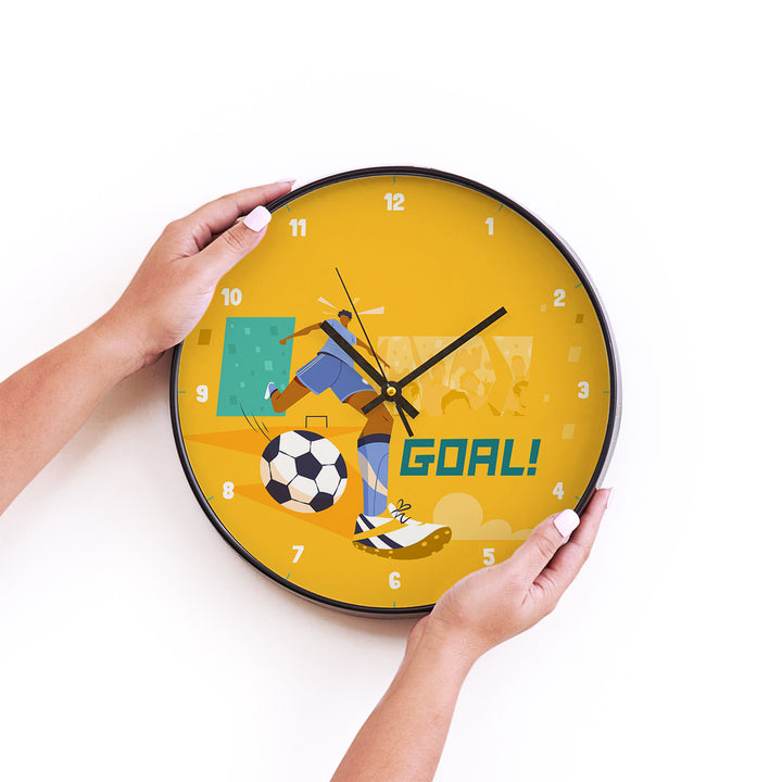 Wall Clock - Football Goals Boy