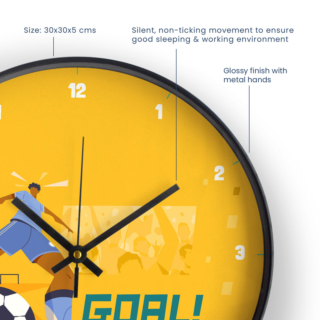 Wall Clock - Football Goals Boy