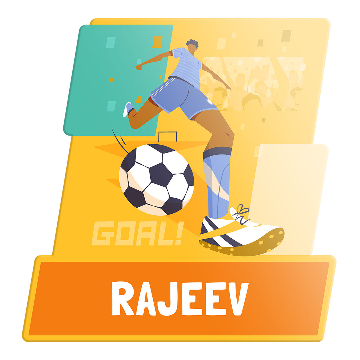 Name Boards - FootBall Goals Boy