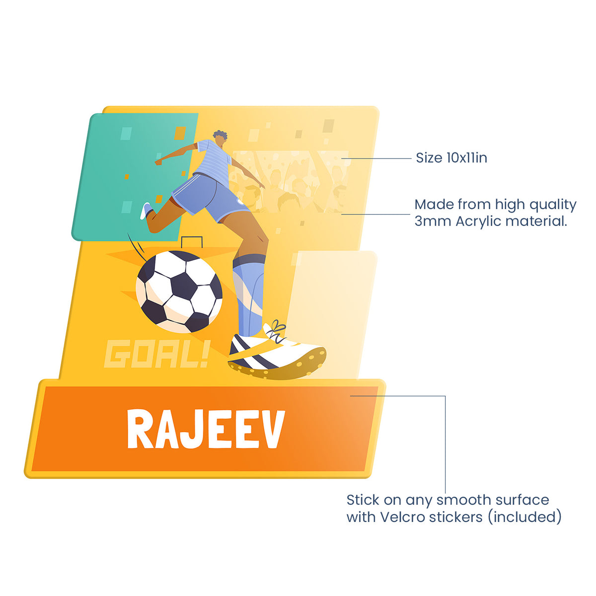 Name Boards - FootBall Goals Boy