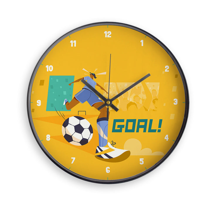 Wall Clock - Football Goals Girl