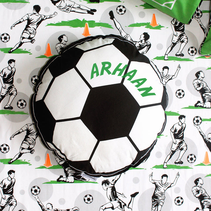Football Fever Ball Shape Cushion for Boys & Girls (Can be Personalised)