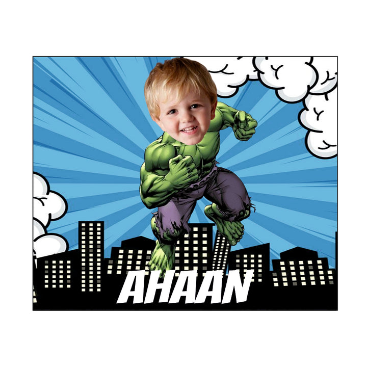Birth Statistics Frame - Little Hulk Hero