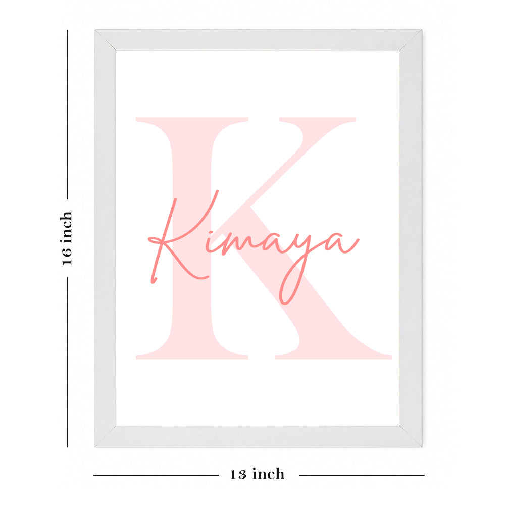 Wall Frame - Blush Initial