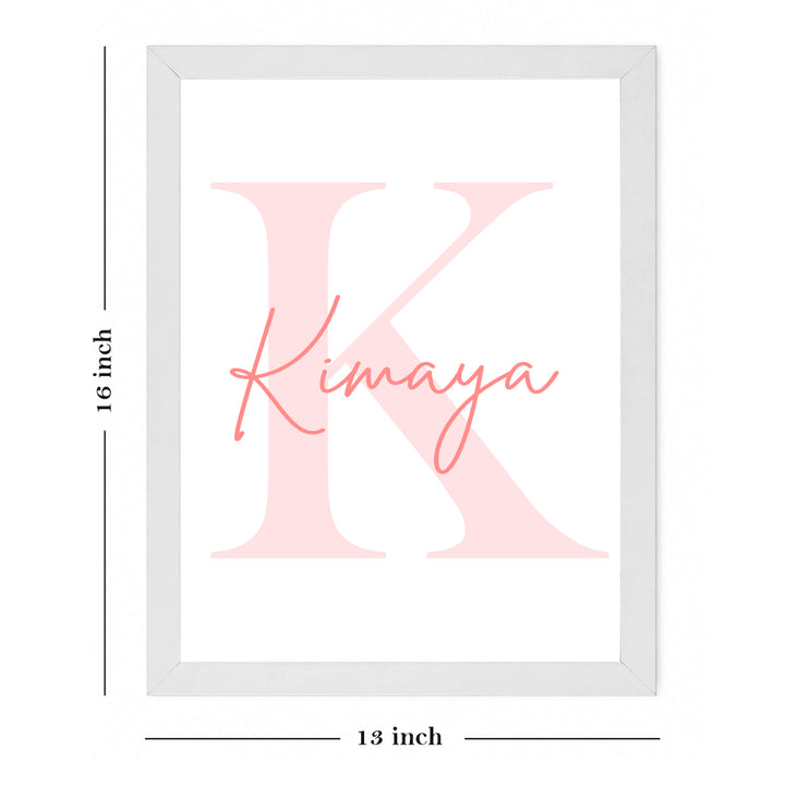 Wall Frame - Blush Initial