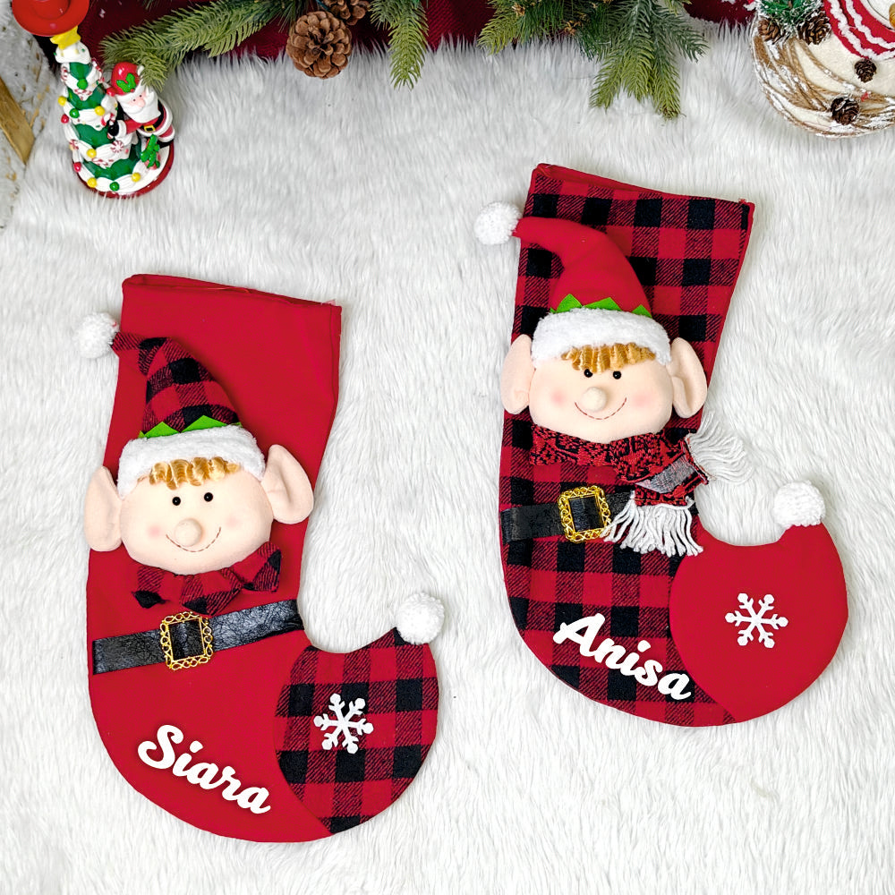 Babble Wrap Elvis - Elwyn Elf Stocking (Set of 2)