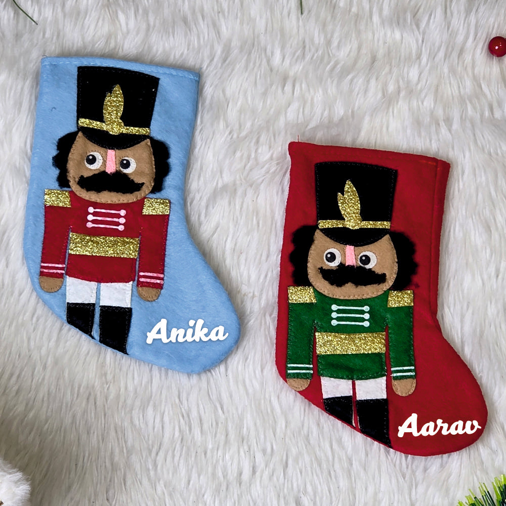 Babble Wrap 17" Nutcracker Large Stocking (Set of Two)