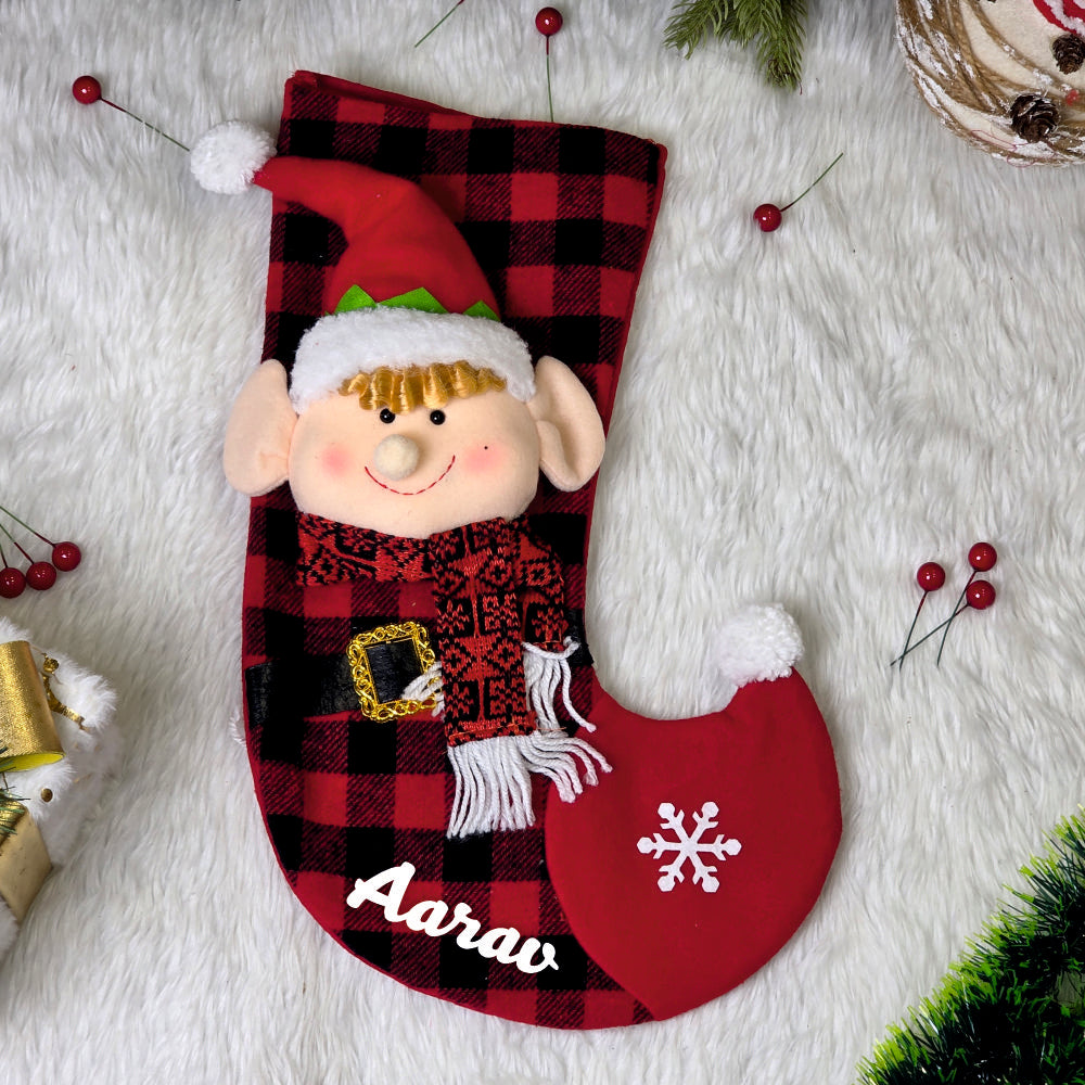 Babble Wrap Elvis - Elwyn Elf Stocking (Set of 2)