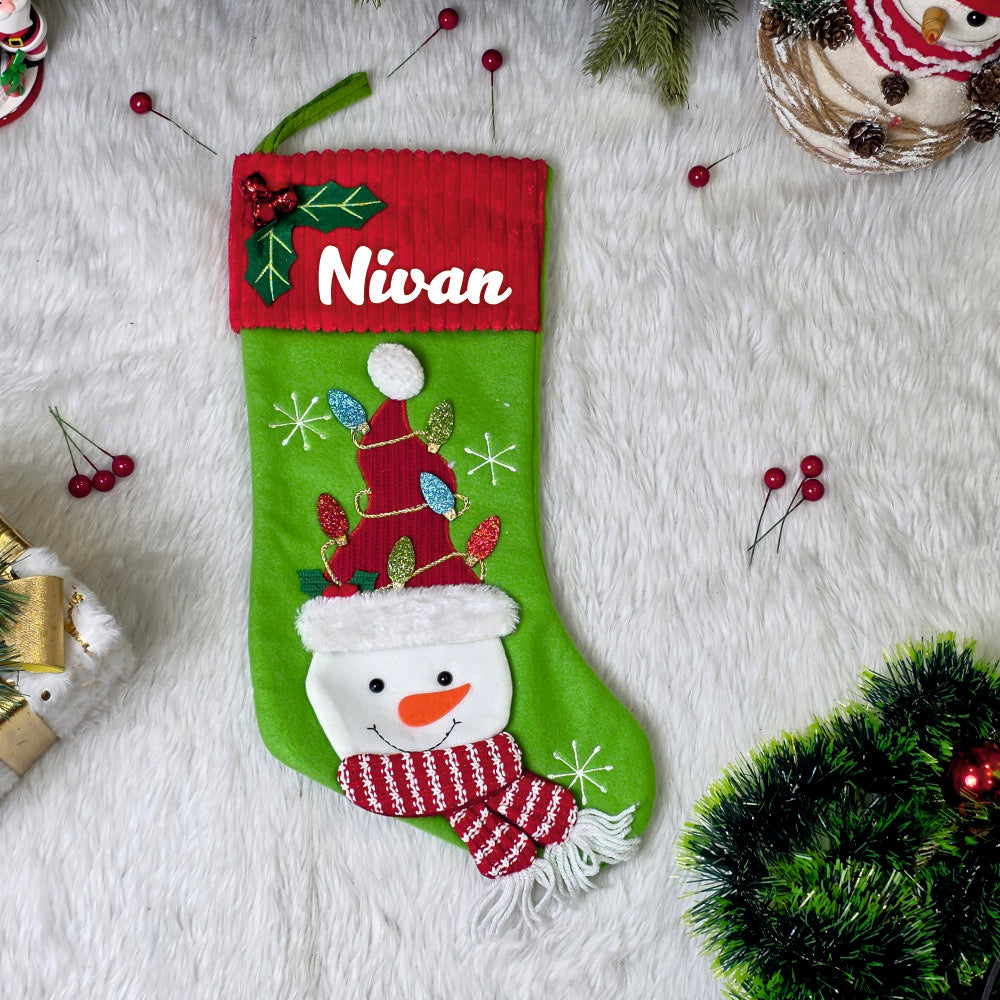 Babble Wrap Luxury Mistletoe Stocking (Set of 3)