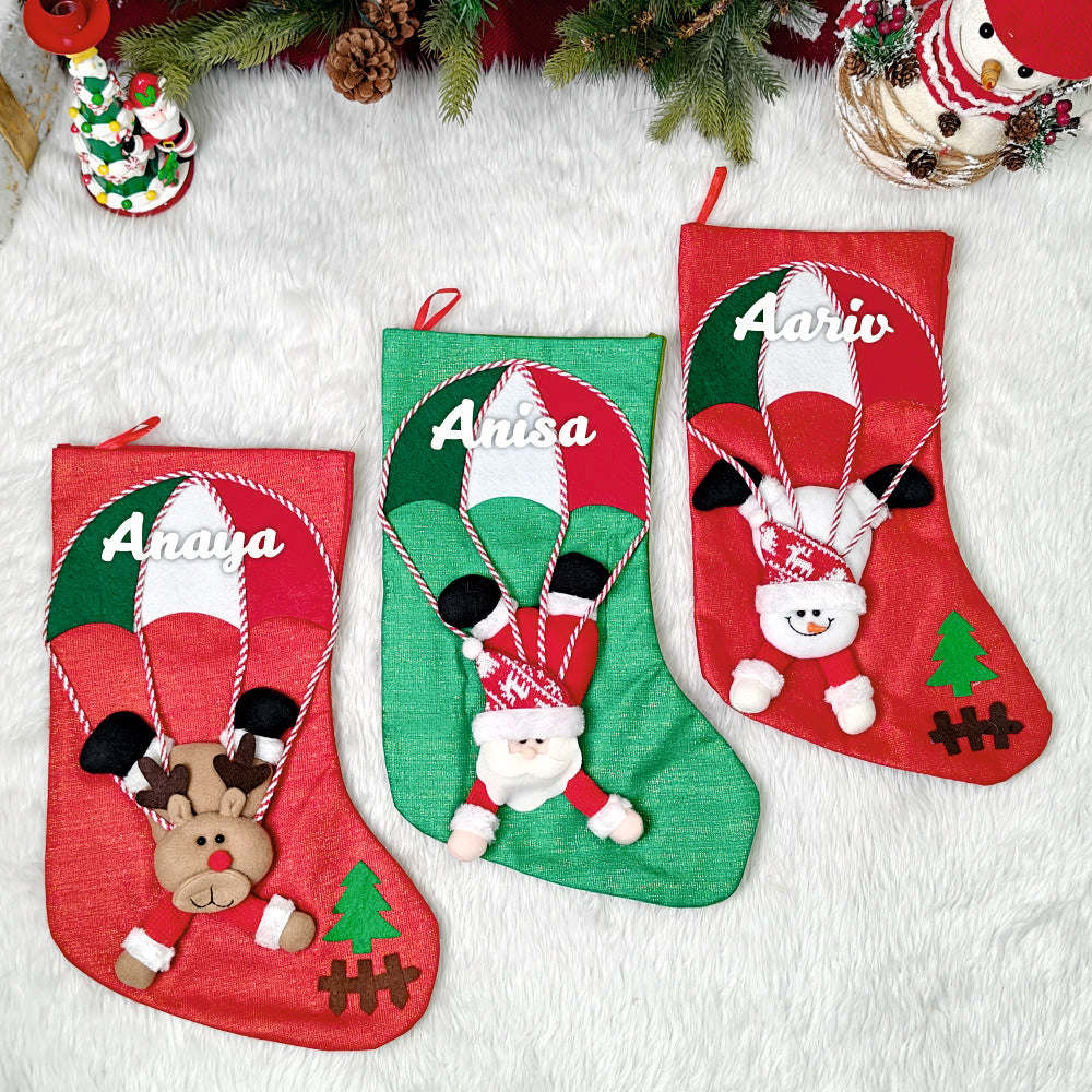 Parachute Crew Stocking - Snowman