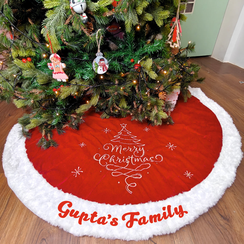 48" Tree Skirt - Classic Merry Velvet