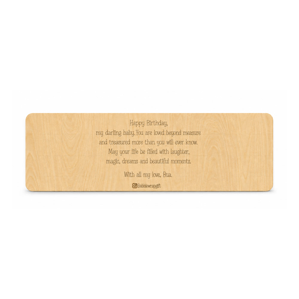 Personalised Wooden Name Puzzle- Mixed Picturesque (2 Elements)