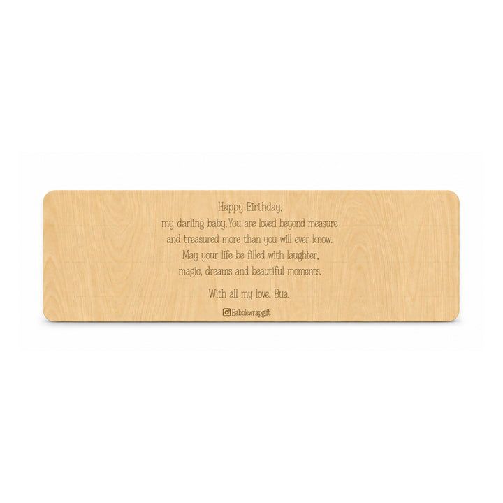 Personalised Wooden Name Puzzle- Mixed Picturesque (2 Elements)