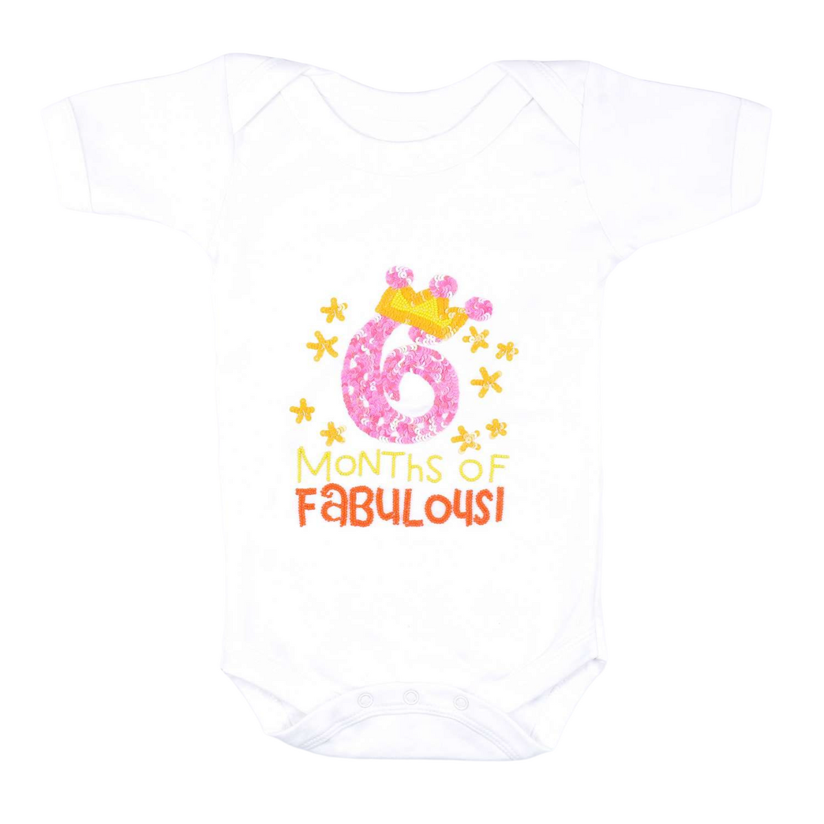 Half Birthday Beaded Crown Romper-2