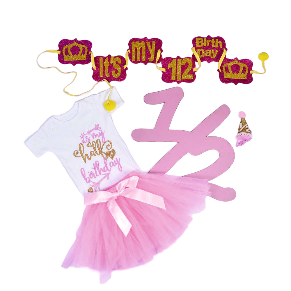 Half Birthday Cupid Set - Pink