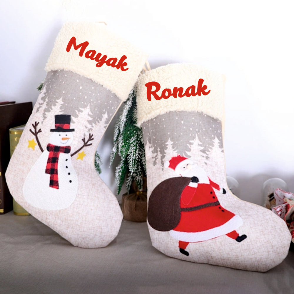 Frosty Forest Stocking - Snowman