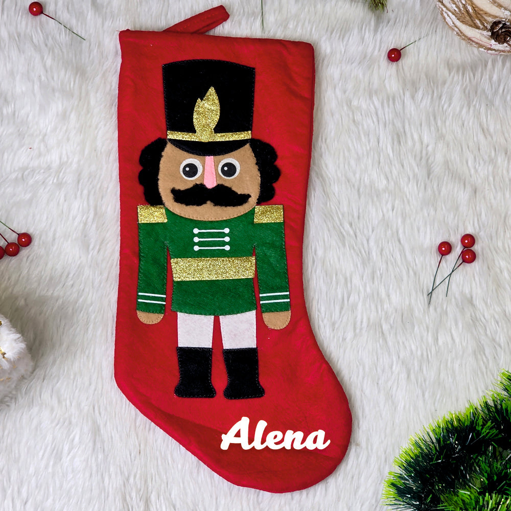 Babble Wrap 17" Nutcracker Large Stocking (Set of Two)
