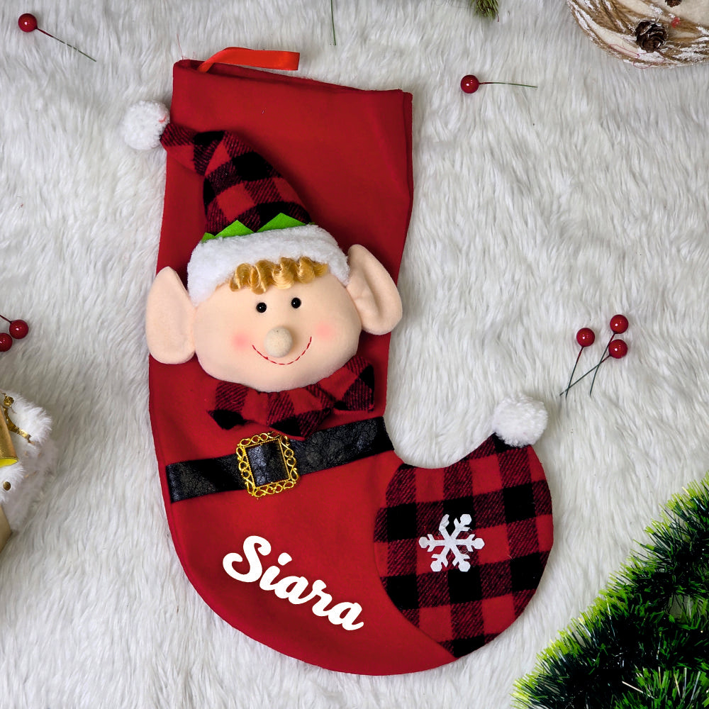 Babble Wrap Elvis - Elwyn Elf Stocking (Set of 2)