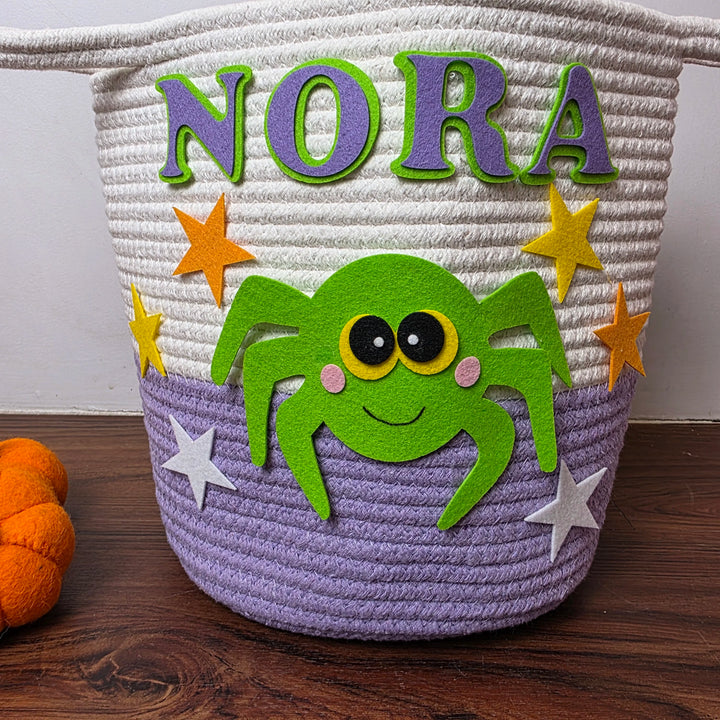 Trick-or-Treat Basket– Cute Creepy Spider