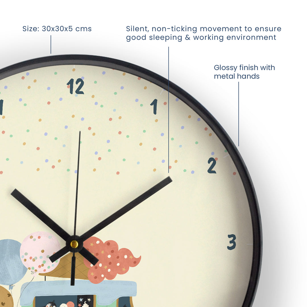 Wall Clock - Ice Cream Fun