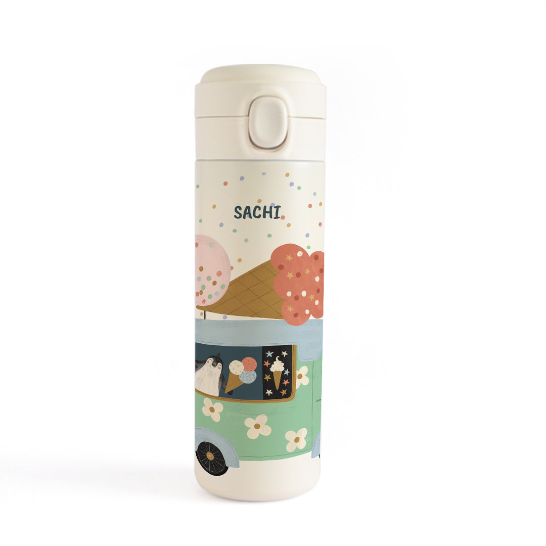 Insulated Water Bottle - Ice Cream Truck