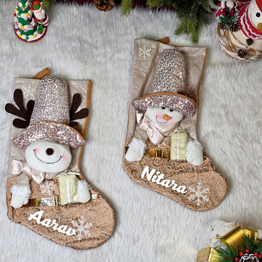 Blush & Gold Wonderland Stockings- Set of 2