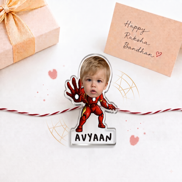 Babble Wrap Personalised Caricature Rakhi - Iron Man