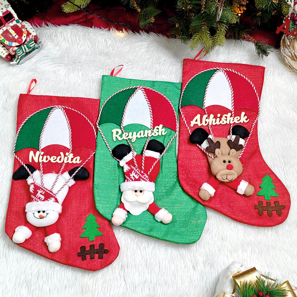 Parachute Crew Stocking - Snowman