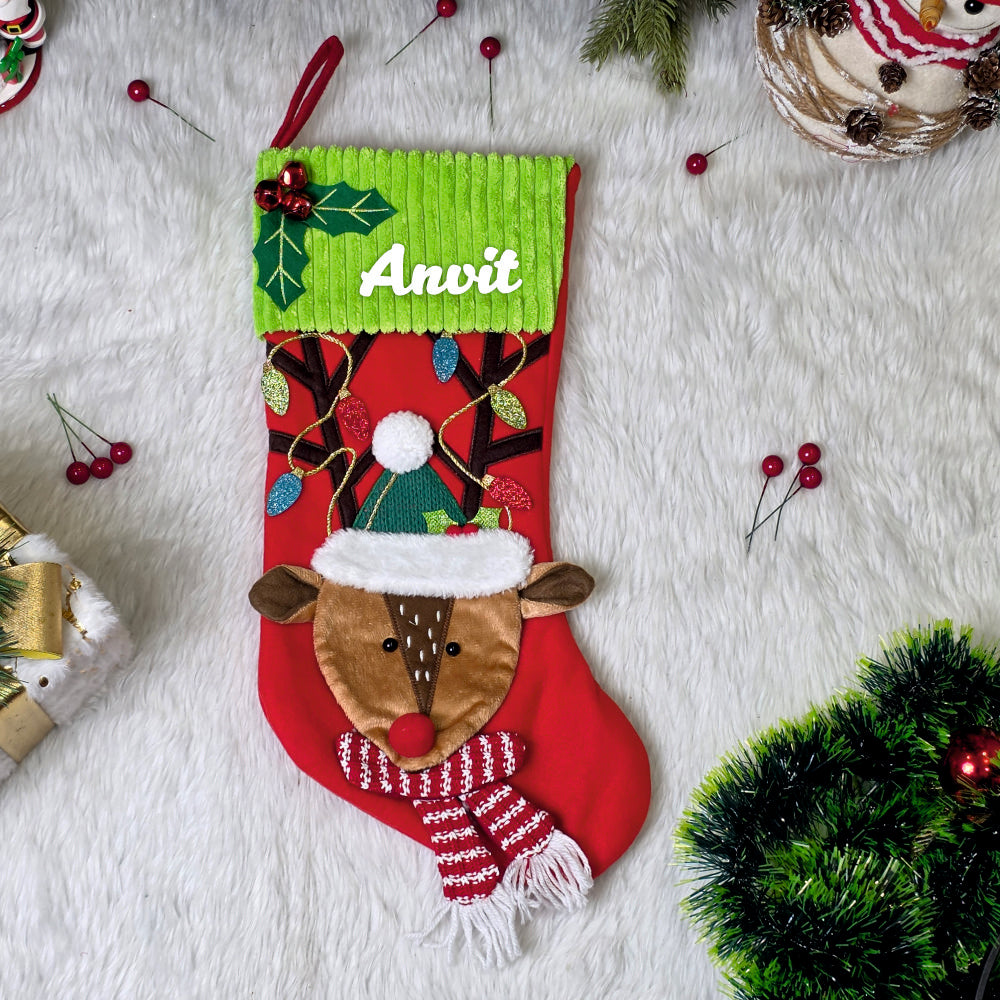 Babble Wrap Luxury Mistletoe Stocking (Set of 3)