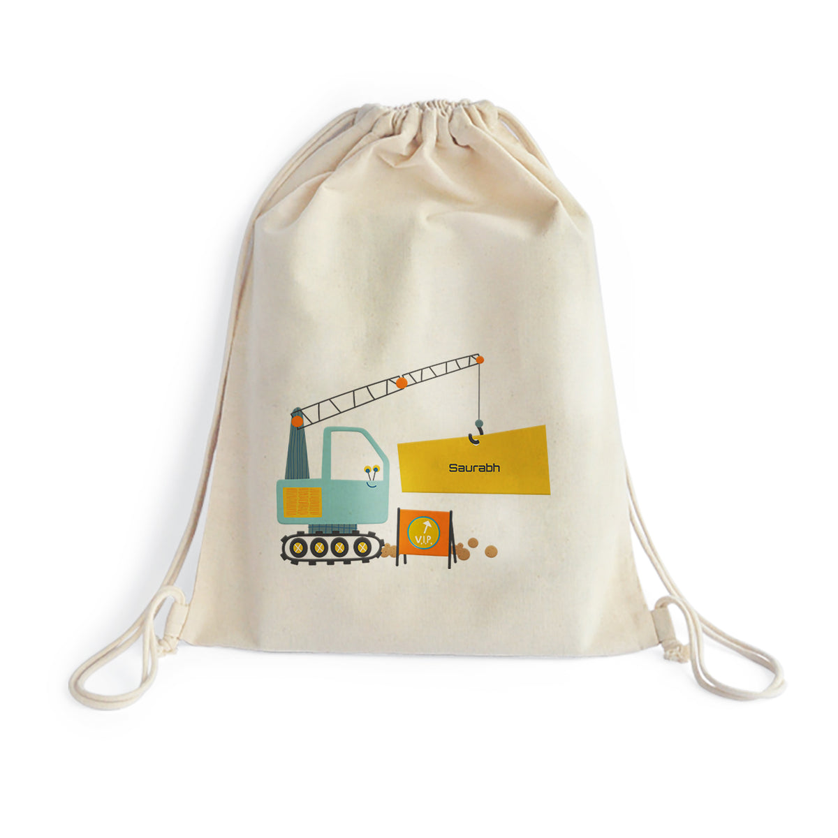 Personalised Drawstring Bag - Let's Build Construction