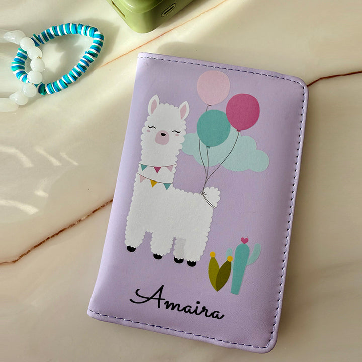 Passport cover + Luggage tag -  llama