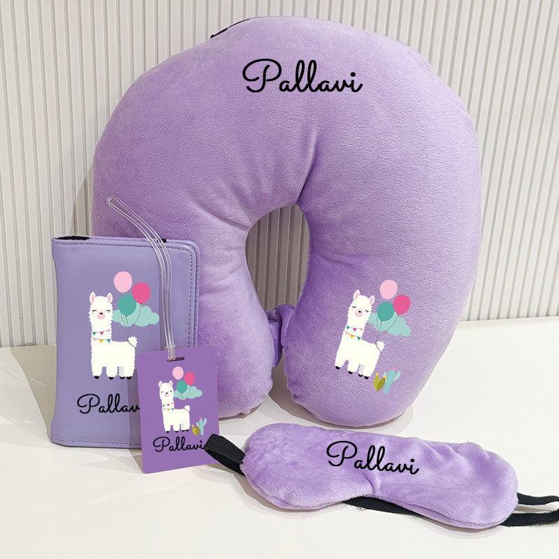 Neck pillow set - llama