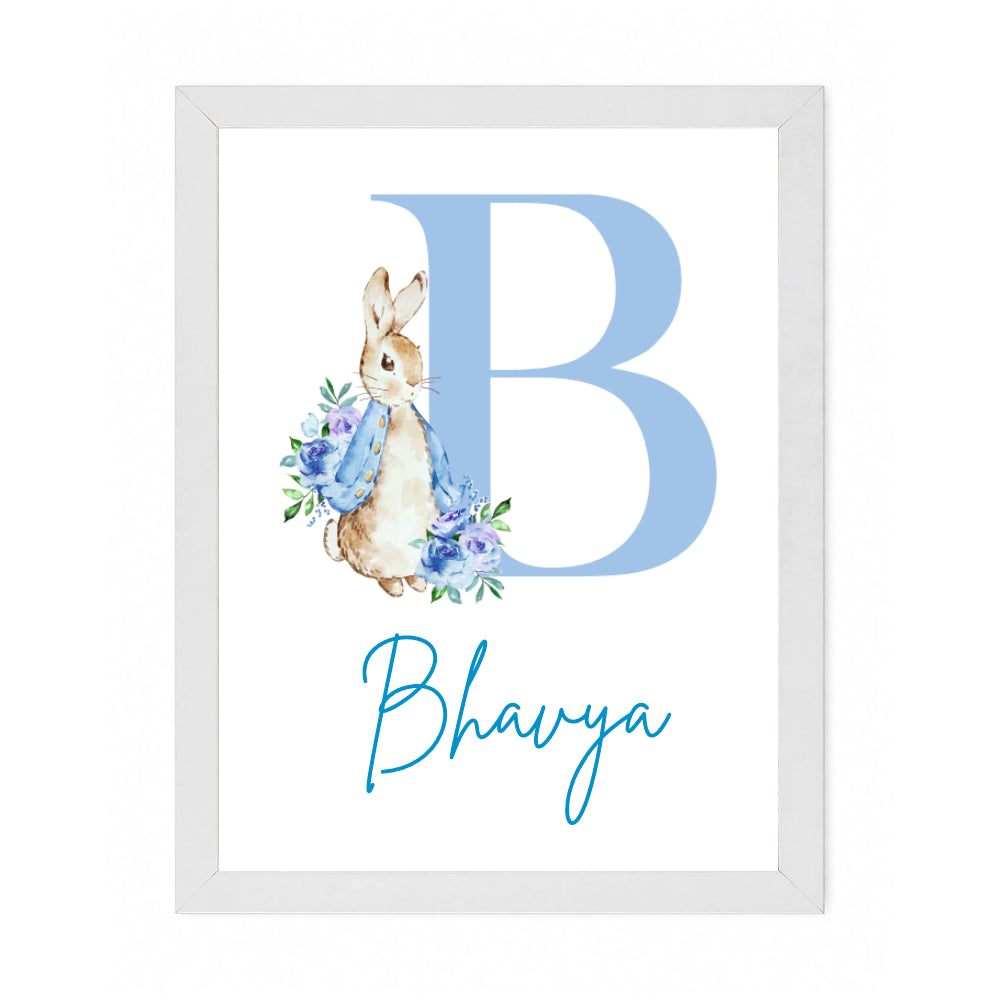 Wall Frame - Bunny Bloom Initial