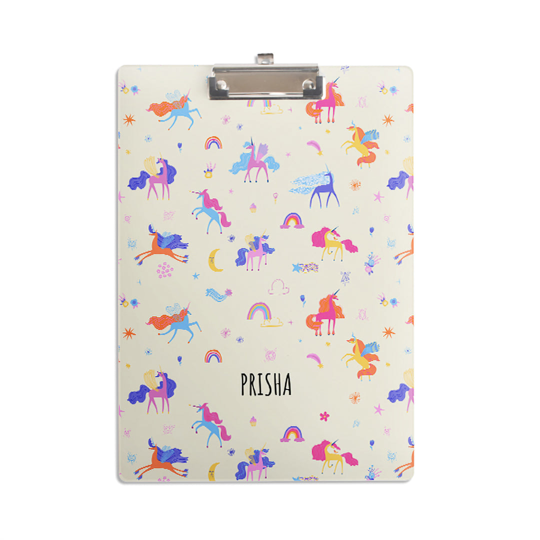 Personalised Clipboard - Magical Unicorn