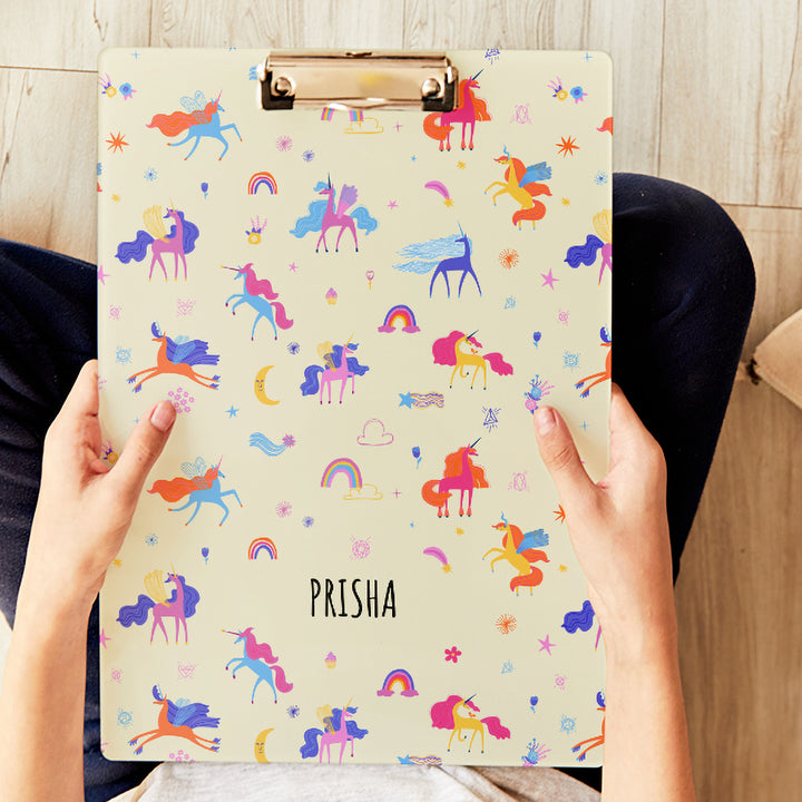 Personalised Clipboard - Magical Unicorn