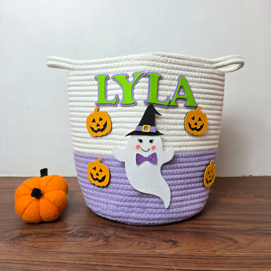 Trick-or-Treat Basket – Boo-tiful Pumpkin Ghost