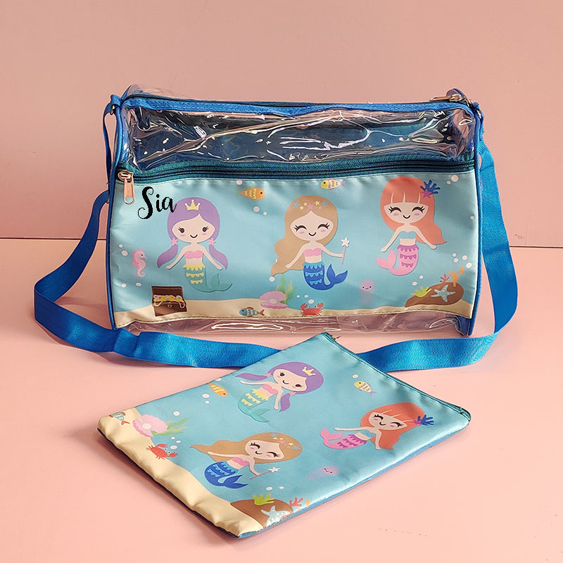 Swim Bag with Wet Pouch- Mermaid