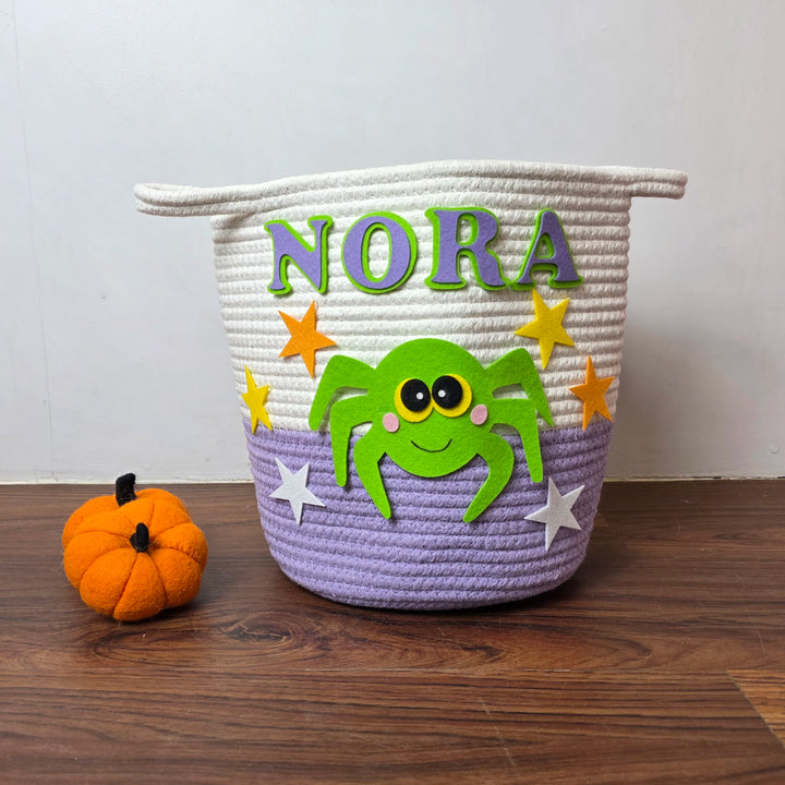 Trick-or-Treat Basket– Cute Creepy Spider