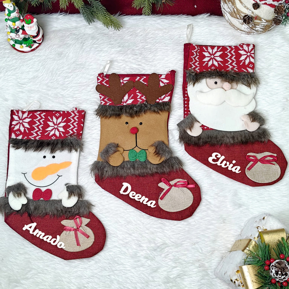 Babble Wrap Jolly Joy Stocking (Set of 3)