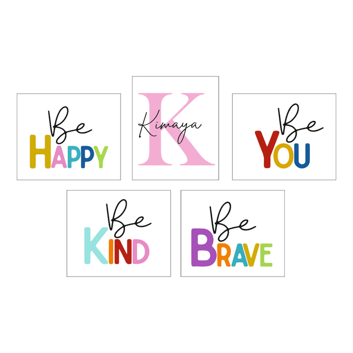 Birth Statistics Frame - Happy Little You (Set Of 5)