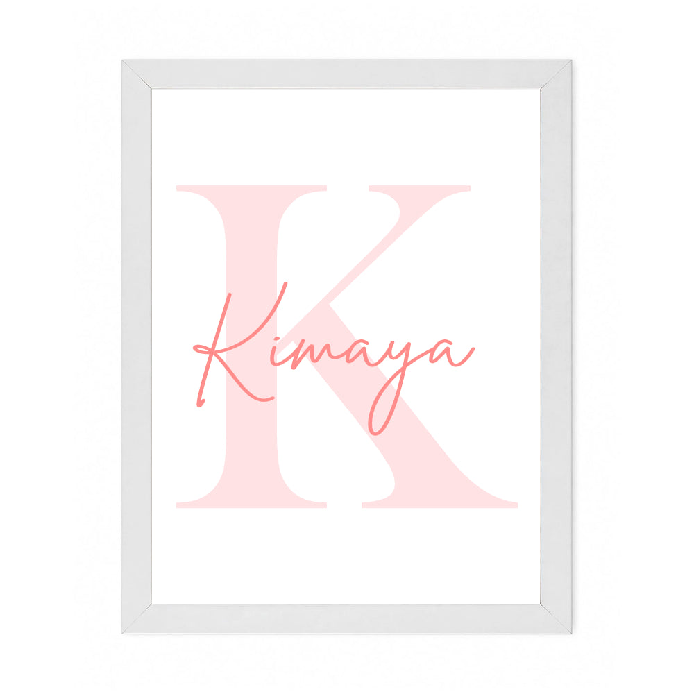 Wall Frame - Blush Initial
