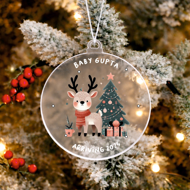 Babble Wrap Snowglobe Reindeer Ornament