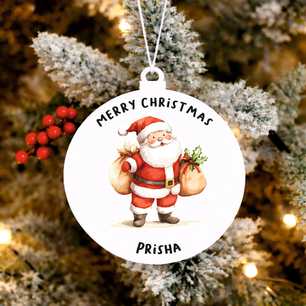 Babble Wrap Winter Joy Santa Ornament