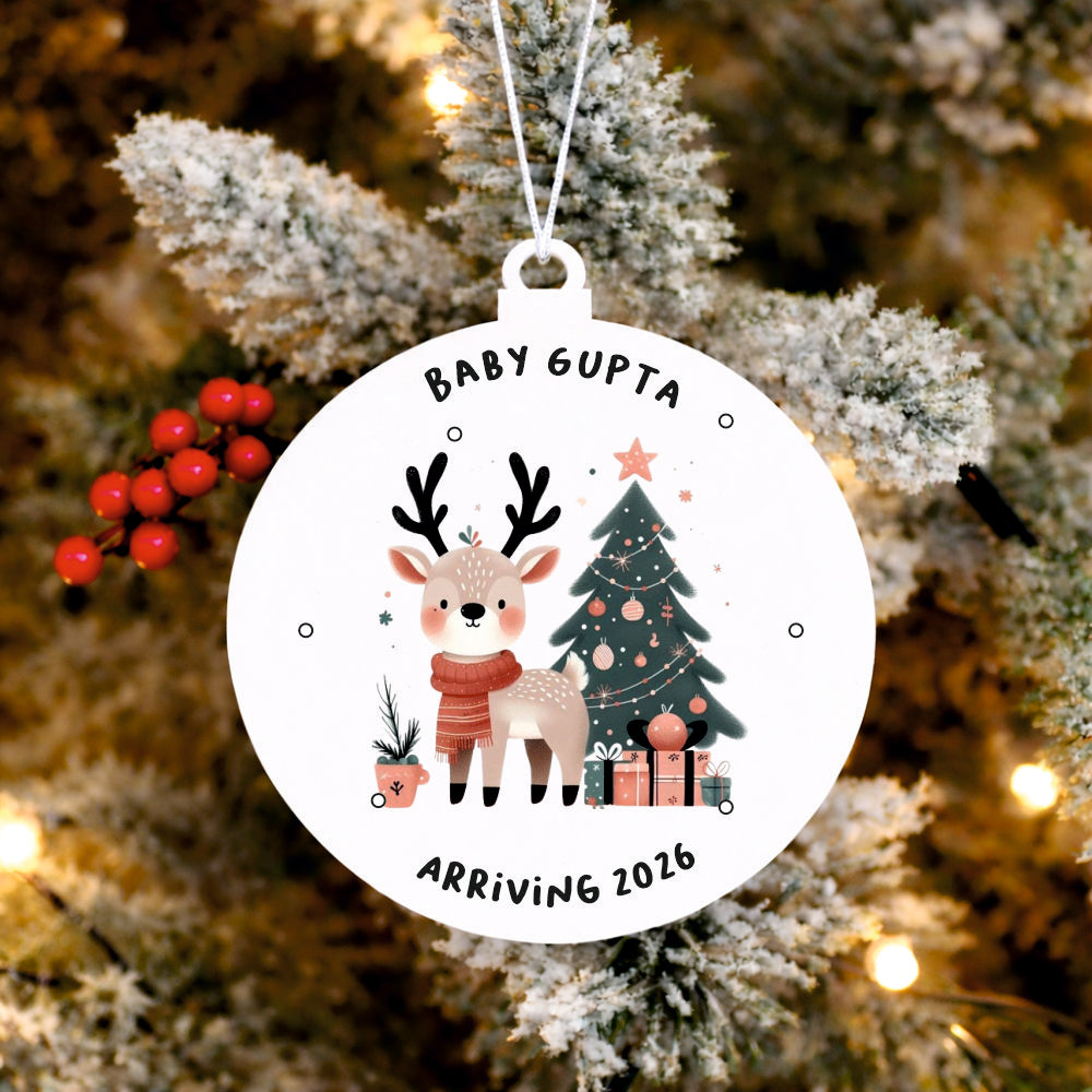 Babble Wrap Snowglobe Reindeer Ornament