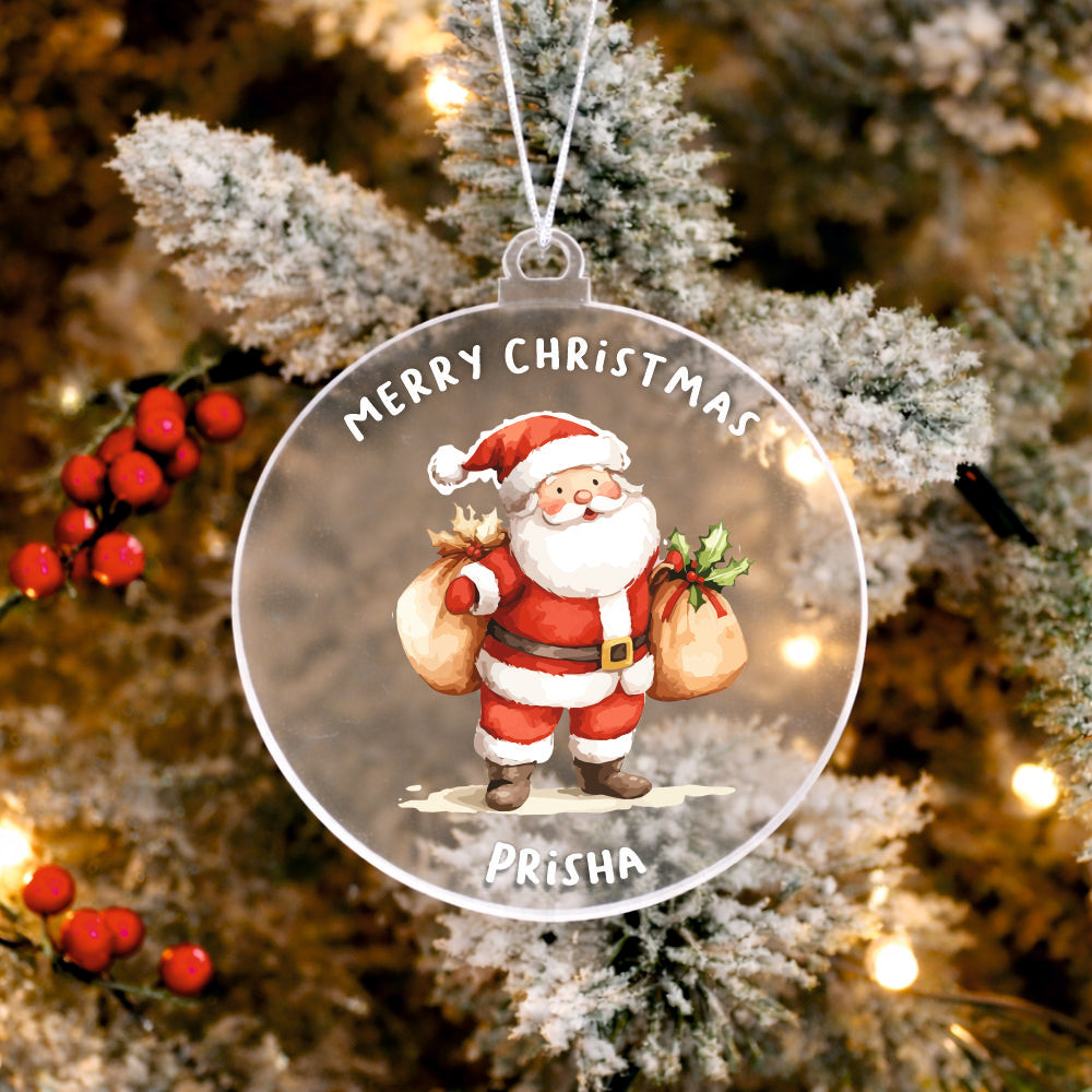 Babble Wrap Winter Joy Santa Ornament