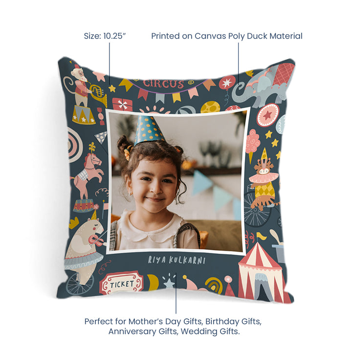 Personalised Photo Cushions - Animal Circus