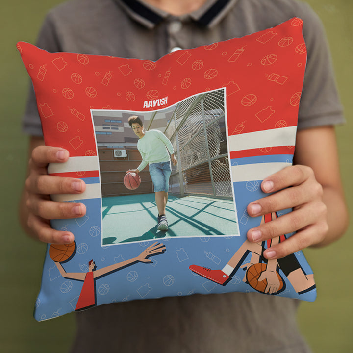 Personalised Photo Cushions - BasketBall Fever Boy