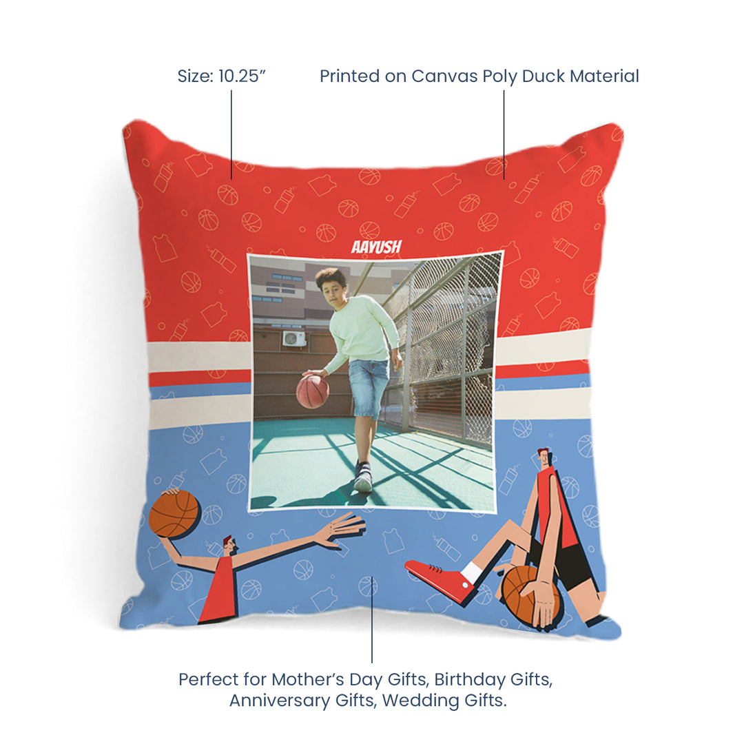 Personalised Photo Cushions - BasketBall Fever Boy