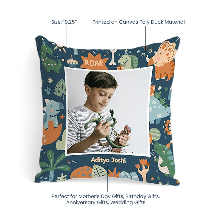 Personalised Photo Cushions - Dino Party