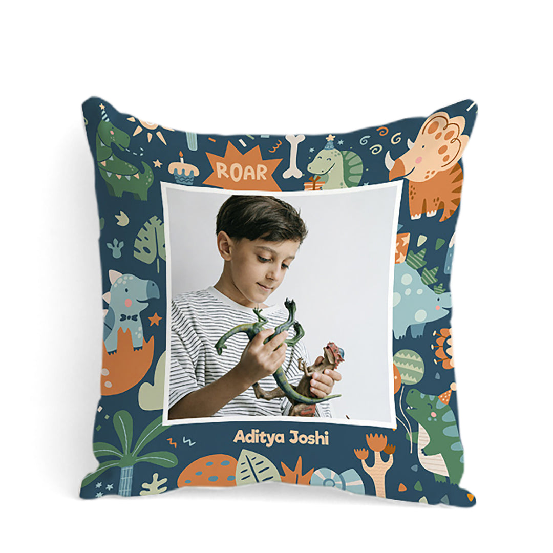 Personalised Photo Cushions - Dino Party